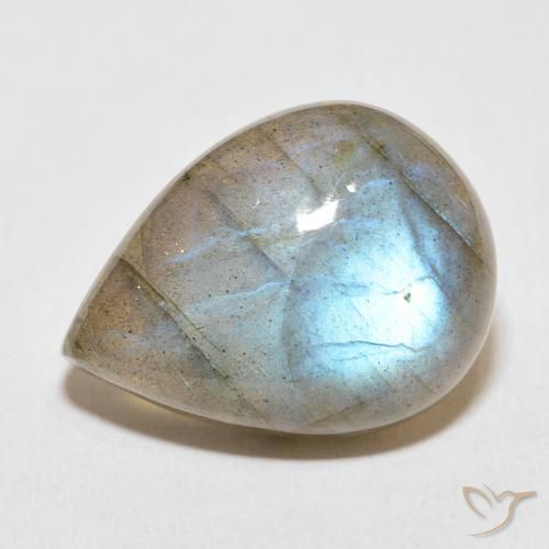 16.83ct Natural Multicolor Labradorita, En forma de pera, Transparente / Translúcido