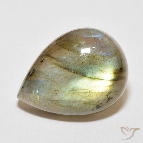 16.33ct Natural Multicolor Labradorita, En forma de pera, Translúcido