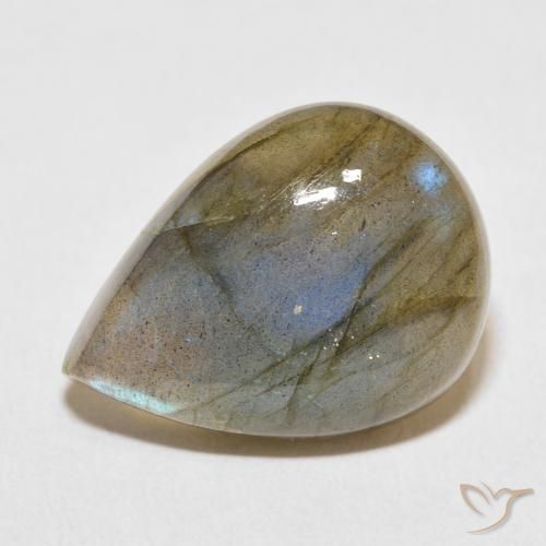 14.17ct Natural Multicolor Labradorita, En forma de pera, Translúcido