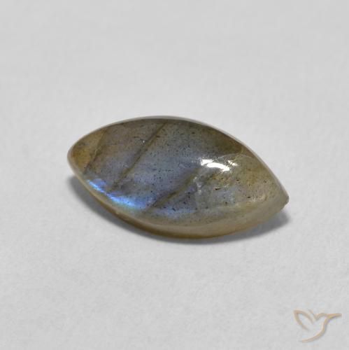 Labradorita Multicolor natural de 3.83 ct, Marquesa, Translúcido