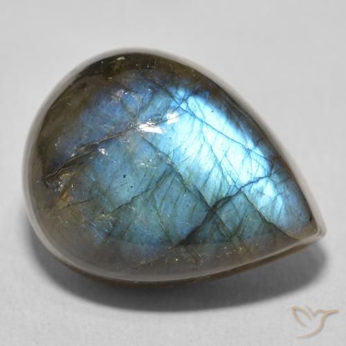 21.51ct Natural Multicolor labradorita, En forma de pera, Translúcido