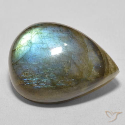 16.90ct Natural Multicolor Labradorita, En forma de pera, Translúcido