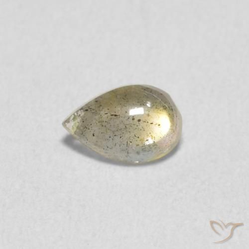0.38ct Natural Multicolor Labradorita, En forma de pera, Translúcido