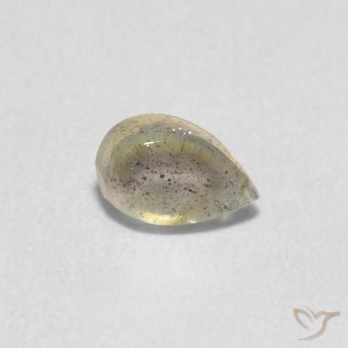 Labradorita Multicolor natural de 0.38 ct, En forma de pera, Translúcido