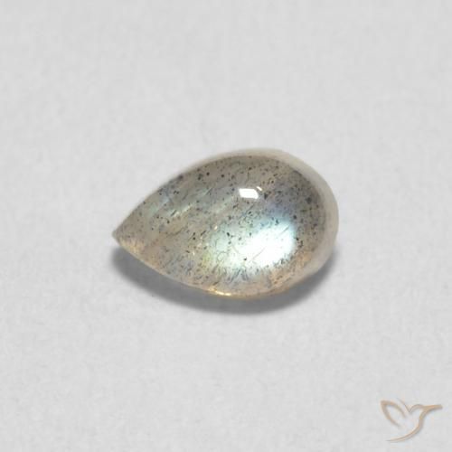 0.62ct Natural Multicolor Labradorita, En forma de pera, Translúcido
