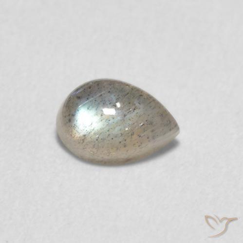 Labradorita Multicolor natural de 0.62 ct, En forma de pera, Translúcido