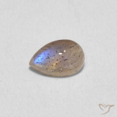 0.52ct Natural Multicolor Labradorita, En forma de pera, Translúcido