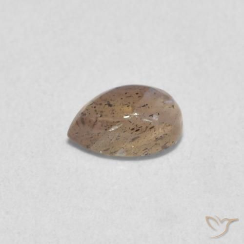 Labradorita Multicolor natural de 0.52 ct, En forma de pera, Translúcido