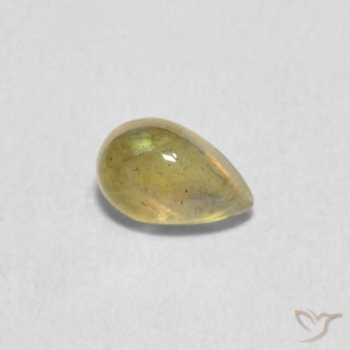 Labradorita Multicolor natural de 0.44 ct, En forma de pera, Translúcido