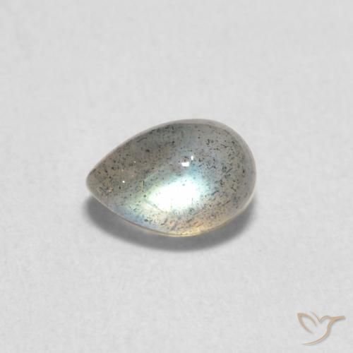0.80ct Natural Multicolor Labradorita, En forma de pera, Translúcido
