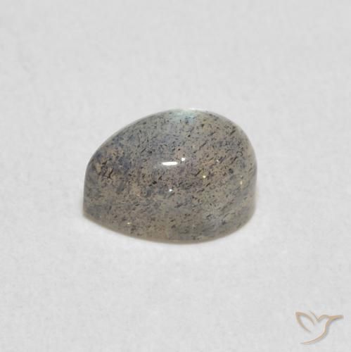Labradorita Multicolor natural de 0.80 ct, En forma de pera, Translúcido