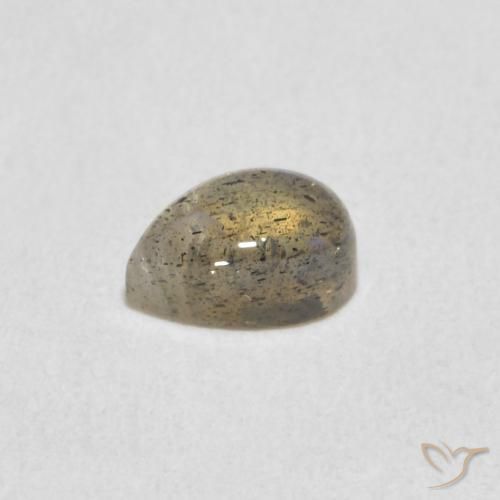 Labradorita Multicolor natural de 0.58 ct, En forma de pera, Translúcido