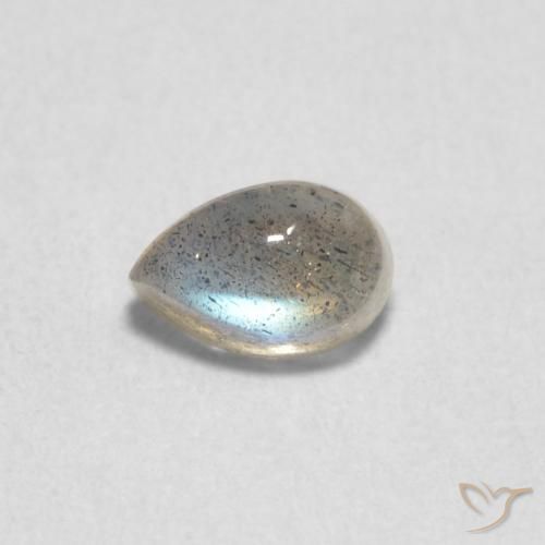 0.78ct Natural Multicolor labradorita, En forma de pera, Translúcido