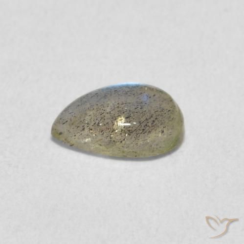 Labradorita Multicolor natural de 0.61 ct, En forma de pera, Translúcido