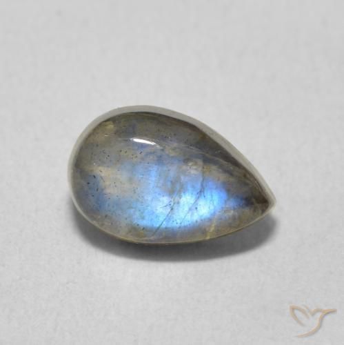 1.63ct Natural Multicolor Labradorita, En forma de pera, Translúcido