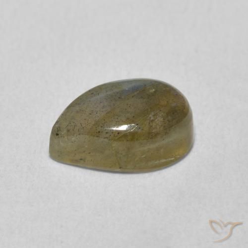Labradorita Multicolor natural de 2.28 ct, En forma de pera, Translúcido