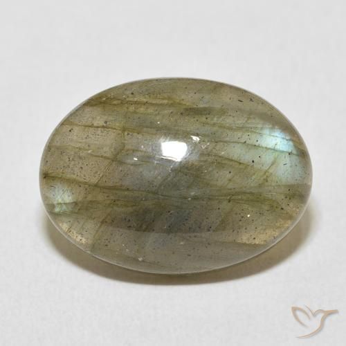 11.84ct Natural Multicolor labradorita, Ovalada, Translúcido