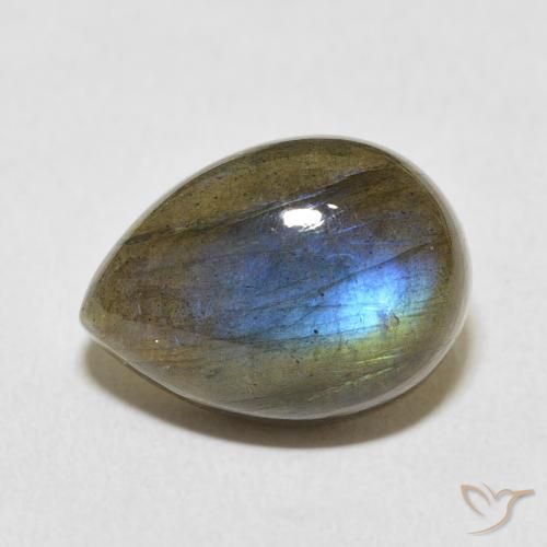 10.42ct Natural Multicolor Labradorita, En forma de pera, Translúcido
