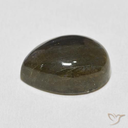 Labradorita Multicolor natural de 10.42 ct, En forma de pera, Translúcido