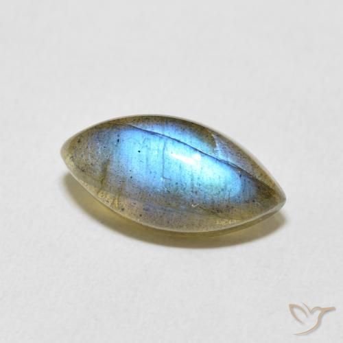 Labradorita Multicolor natural de 5.11 ct, Marquesa, Translúcido
