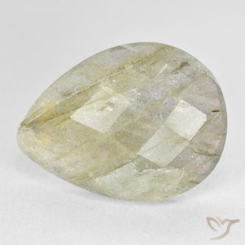 9.61ct Natural Multicolor Labradorita, En forma de pera, Translúcido