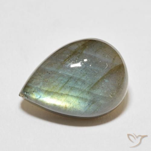 14.15ct Natural Multicolor Labradorita, En forma de pera, Translúcido
