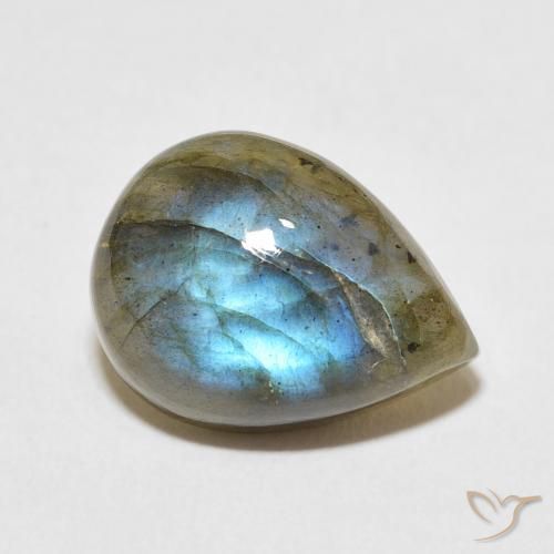 9.03ct Natural Multicolor Labradorita, En forma de pera, Translúcido