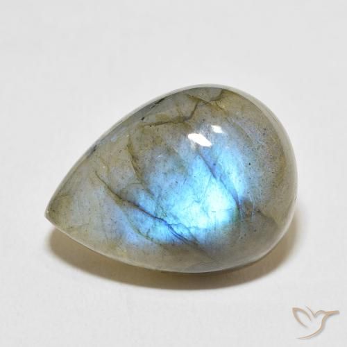 17.73ct Natural Multicolor Labradorita, En forma de pera, Translúcido