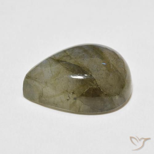 Labradorita Multicolor natural de 17.73 ct, En forma de pera, Translúcido
