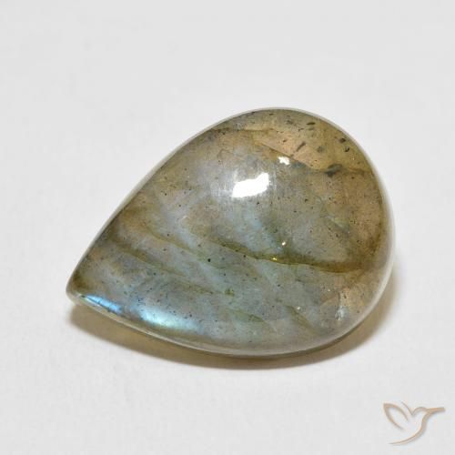 14.28ct Natural Multicolor Labradorita, En forma de pera, Translúcido
