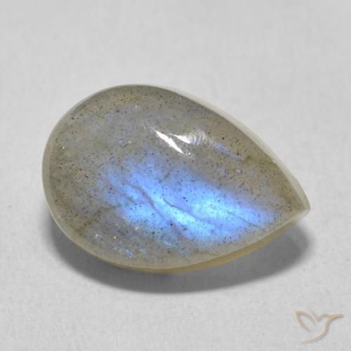 6.84ct Natural Multicolor Labradorita, En forma de pera, Translúcido