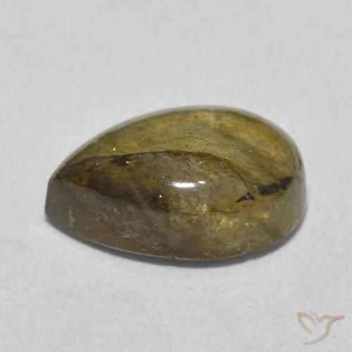Labradorita Multicolor natural de 5.98 ct, En forma de pera, Translúcido