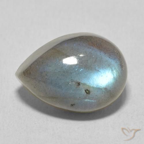 7.36ct Natural Multicolor Labradorita, En forma de pera, Translúcido