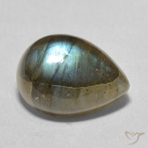 7.21ct Natural Multicolor Labradorita, En forma de pera, Translúcido