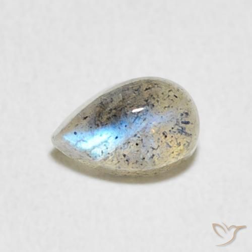 0.55ct Natural Multicolor Labradorita, En forma de pera, Translúcido