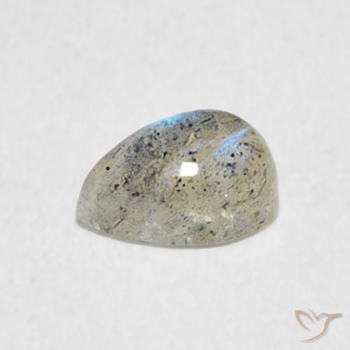 Labradorita Multicolor natural de 0.55 ct, En forma de pera, Translúcido