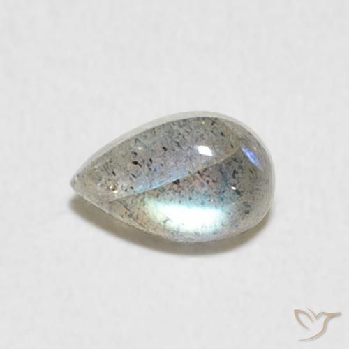 0.47ct Natural Multicolor Labradorita, En forma de pera, Translúcido