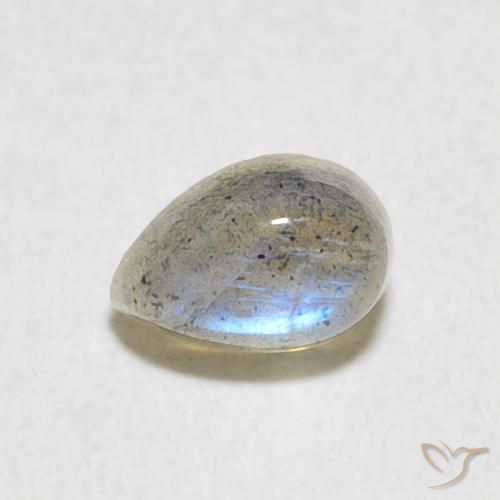 0.56ct Natural Multicolor Labradorita, En forma de pera, Translúcido