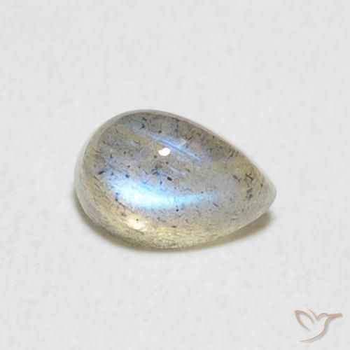 Labradorita Multicolor natural de 0.56 ct, En forma de pera, Translúcido