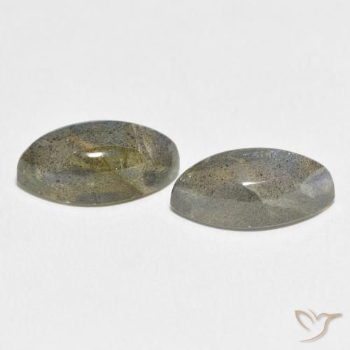 Gemas de Labradorita Multicolor natural de 7.94 ct, Marquesa, Translúcido