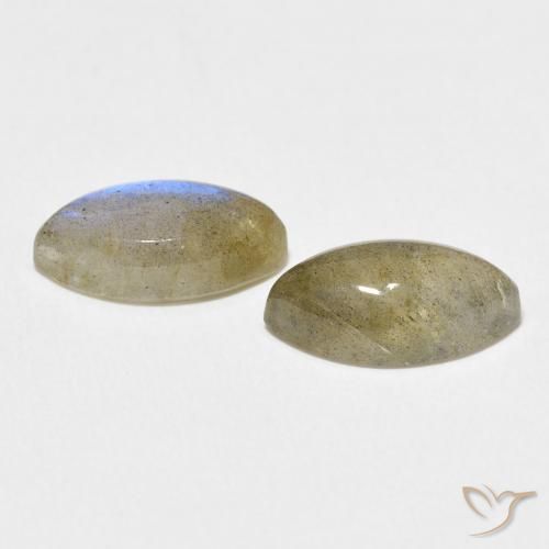 Gemas de Labradorita Multicolor natural de 4.72 ct, Marquesa, Translúcido