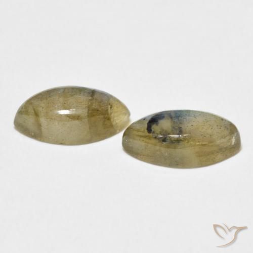 Gemas de Labradorita Multicolor natural de 4.79 ct, Marquesa, Translúcido