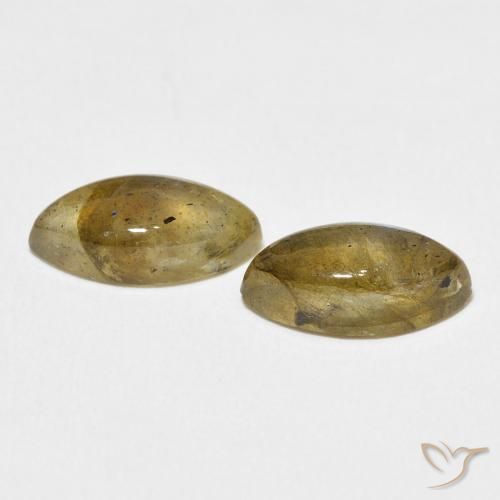 Gemas de Labradorita Multicolor natural de 4.38 ct, Marquesa, Translúcido