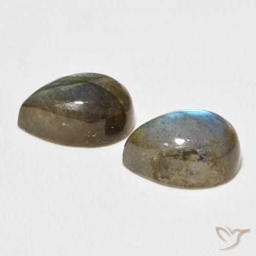 Gemas de Labradorita Multicolor natural de 8.38 ct, En forma de pera, Translúcido