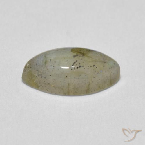 Labradorita Multicolor natural de 2.52 ct, Marquesa, Translúcido