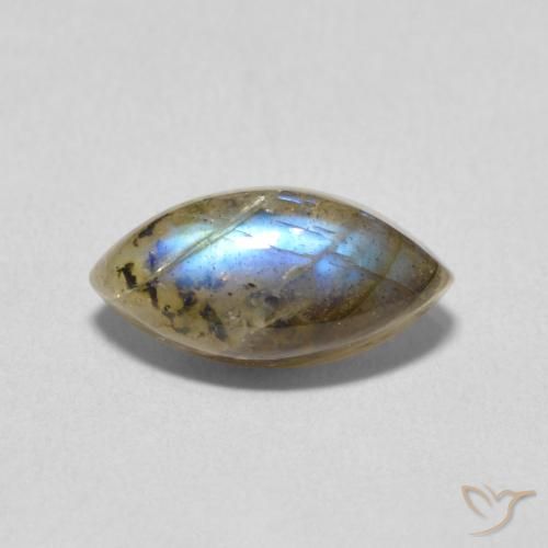 2.46ct Natural Multicolor Labradorita, Marquesa, Translúcido