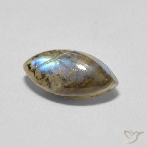 Labradorita Multicolor natural de 2.46 ct, Marquesa, Translúcido