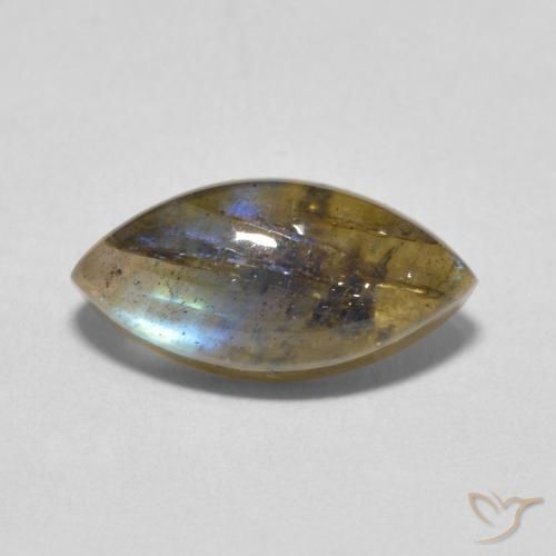 3.55ct Natural Multicolor Labradorita, Marquesa, Translúcido