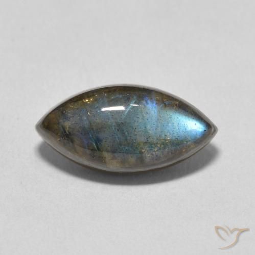 3.91ct Natural Multicolor Labradorita, Marquesa, Translúcido