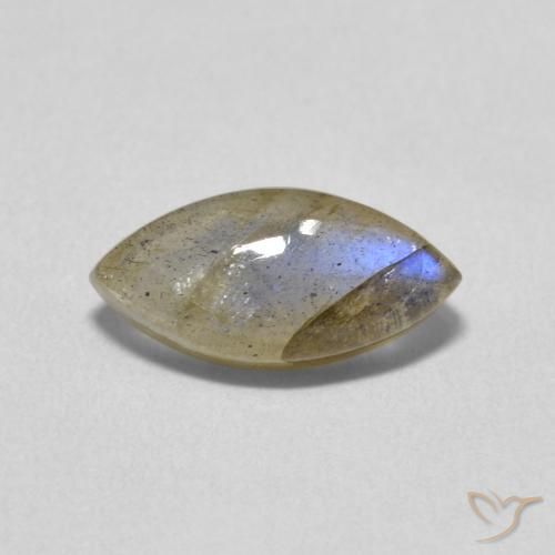 Labradorita Multicolor natural de 2.30 ct, Marquesa, Translúcido